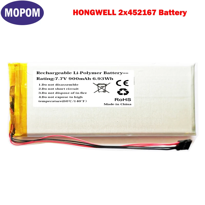 New 7.7V 900mAh Li-Ploymer Replacement Battery HONGWELL 2x452167 For Feiyutech pocket Accumulator Batterie 4-wire Plug