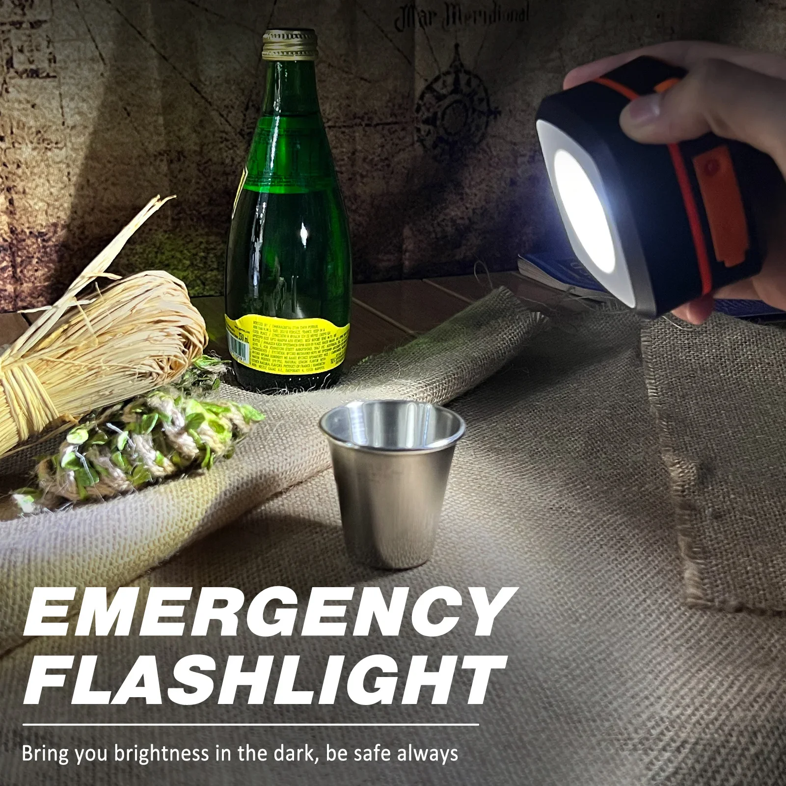 

D5 Portable Camping Light Rechargeable Foldable LED Lantern Solar USB Charging,Hanging Flashlight,Power Bank,Outdoor,BBQ,Fishing