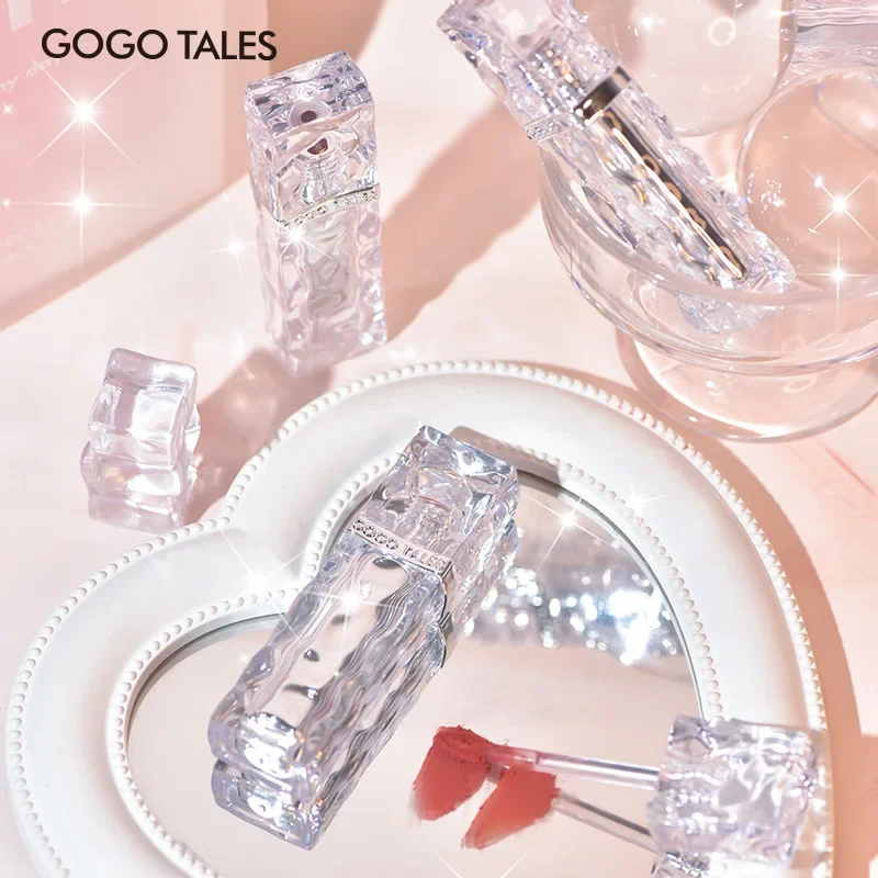 Gogodrates-保湿ブロックリップグロス、冷凍赤色、蜂蜜泥、女性学生メイク