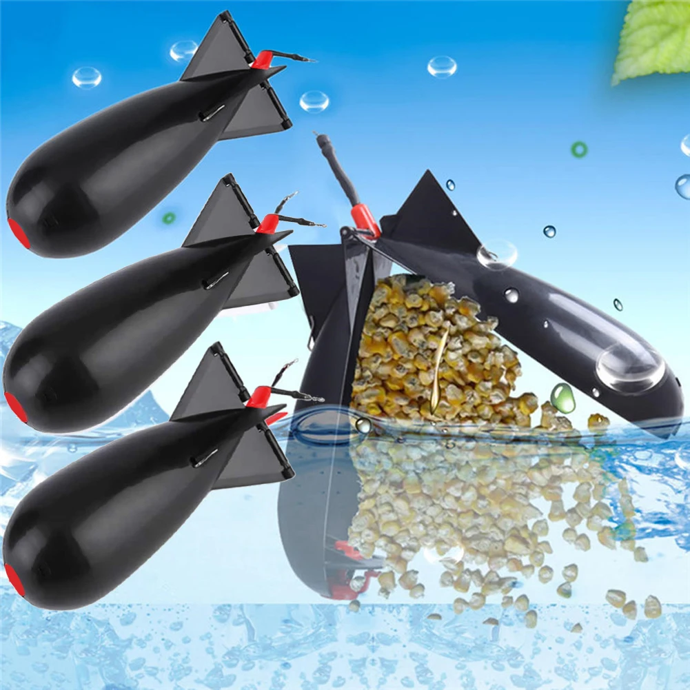 1-10PCS Carp Fishing Rocket Feeder Spod Bomb Float Lure Bait Holder Container Spomb Pellet Feeders Position Fishing Accessories