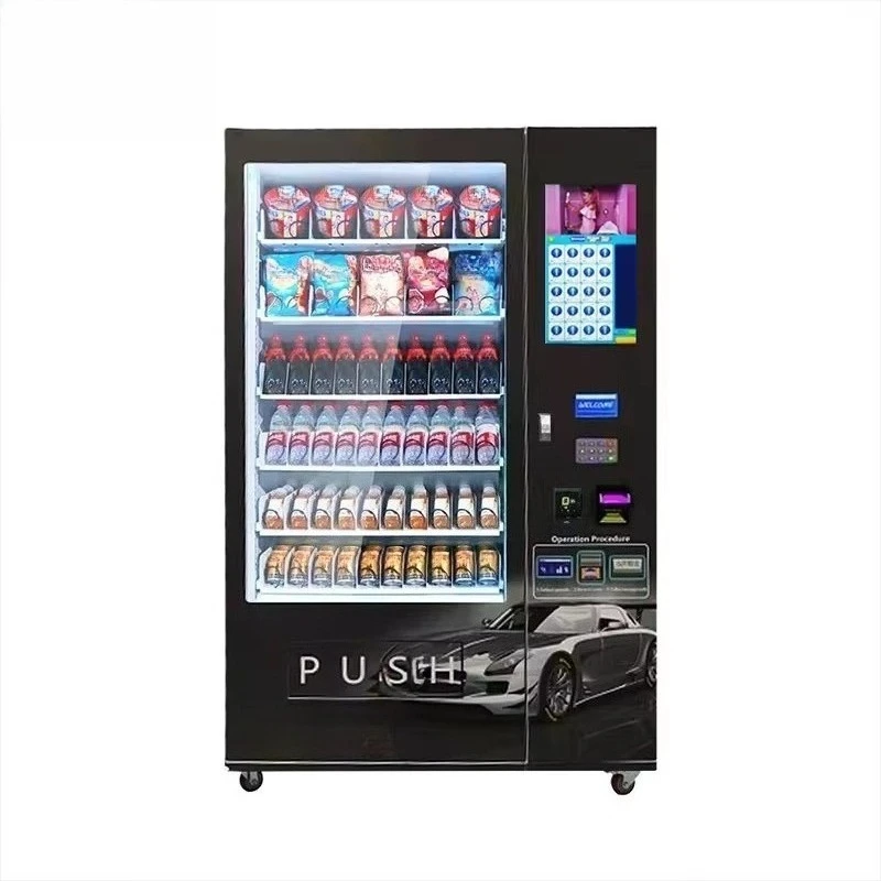Combo Vending Machine for Snacks Drinks Smart Automatic Vending Machine with Bill Acceptor and Card Reader