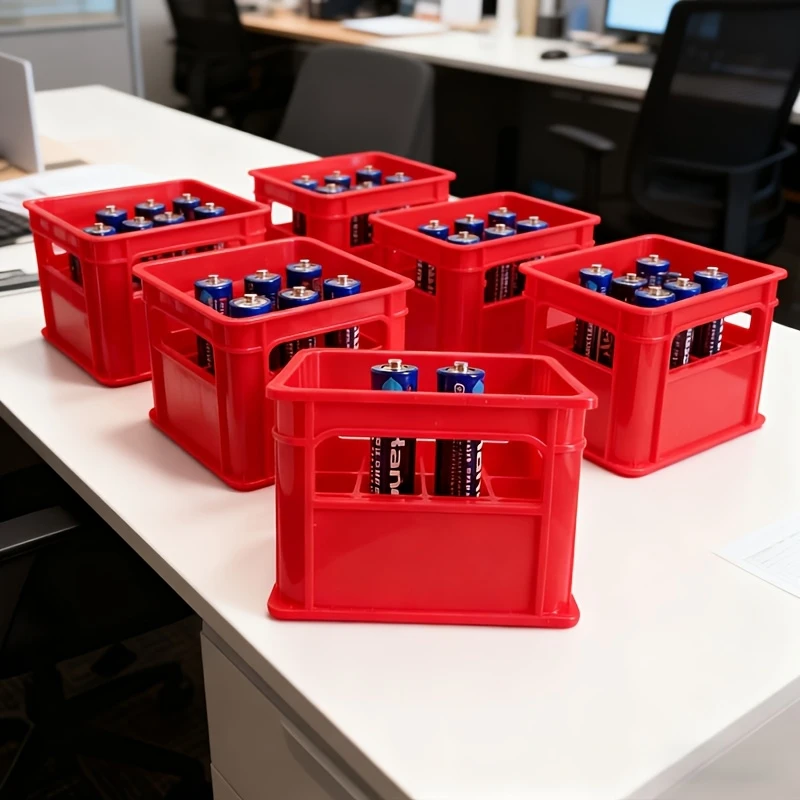 

3D-Printed Stackable Battery Organiser 12-Compartment Large Capacity Storage Box Suitable For AAA