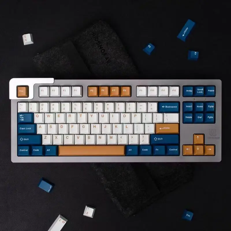 abs製取り外し可能なオリジナル高さダブルショット射出成形キーキャップフルセット（メカニカルキーボード用キャップ、mxステム）61-87-96-104-108キー対応