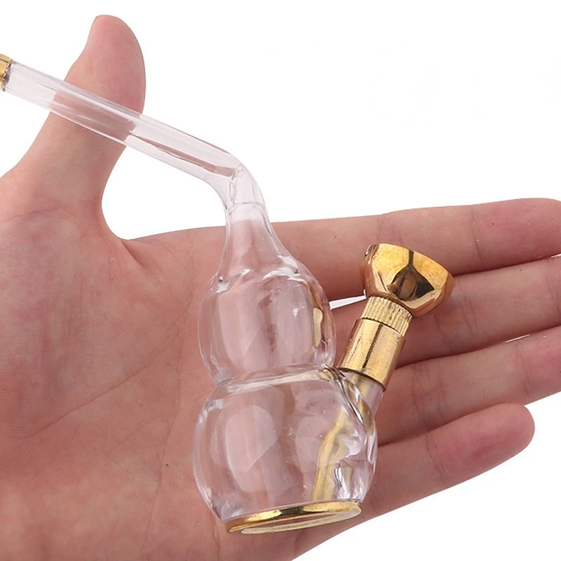 Mini pipa para fumar con filtro doble, pipa de agua portátil para tabaco y shisha, estilo narguile con adaptador de botella