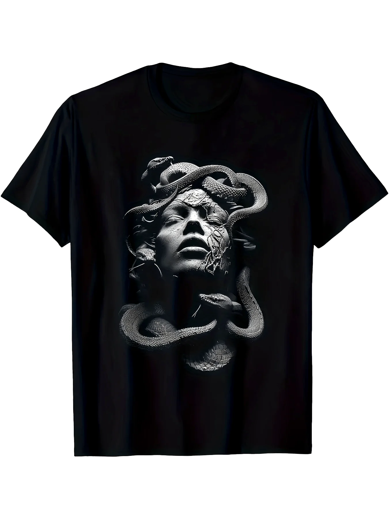 

[Men's Casual T-Shirt] Men's Casual Sports Fashion Short Sleeve T-Shirt - Crew Neck, Print Pattern,Slight Stretch Fabric