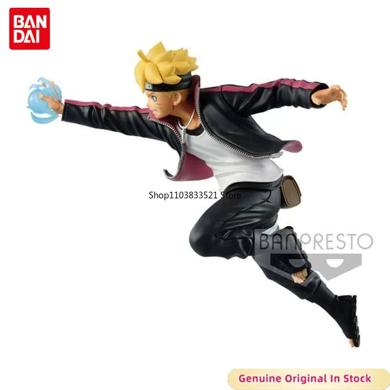 BANDAI Original Anime NARUTO NEXT GENERATIONS VIBRATION STARS Uzumaki Boruto Figura de Ação Colecionável para Decoração de Mesa
