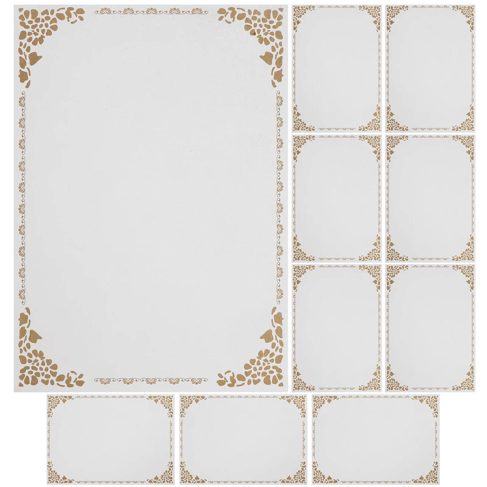 10Pcs Blank Certificate Paper Award Paper Graduation Certificate Paper Sheets A4