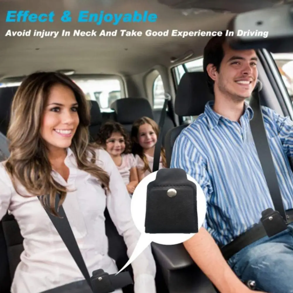 Universal PU Leather Car Seat Belt Adjuster Anti-Stretching Seatbelt Limiter Clip Neck Belly Protection Child Car Styling