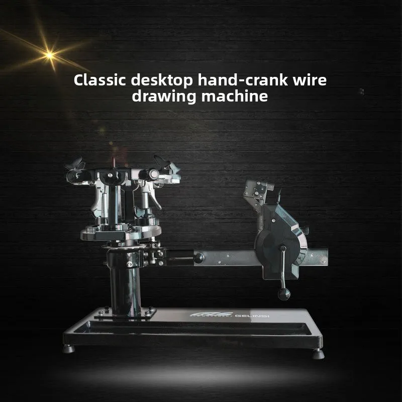 Hand-cranked multi-purpose racket and tennis racket wire winding machine with retractable wire. Easy to operate by hand.