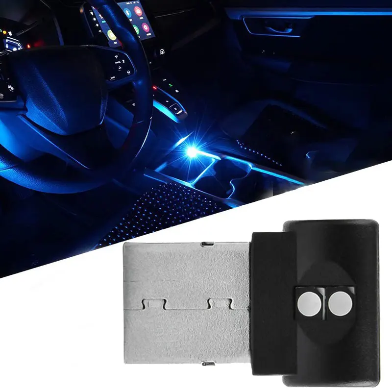 

Mini USB LED Car Light Auto Interior Atmosphere Light Emergency Lighting PC Colorful Neon Light Car Interior Decor Car Accessori