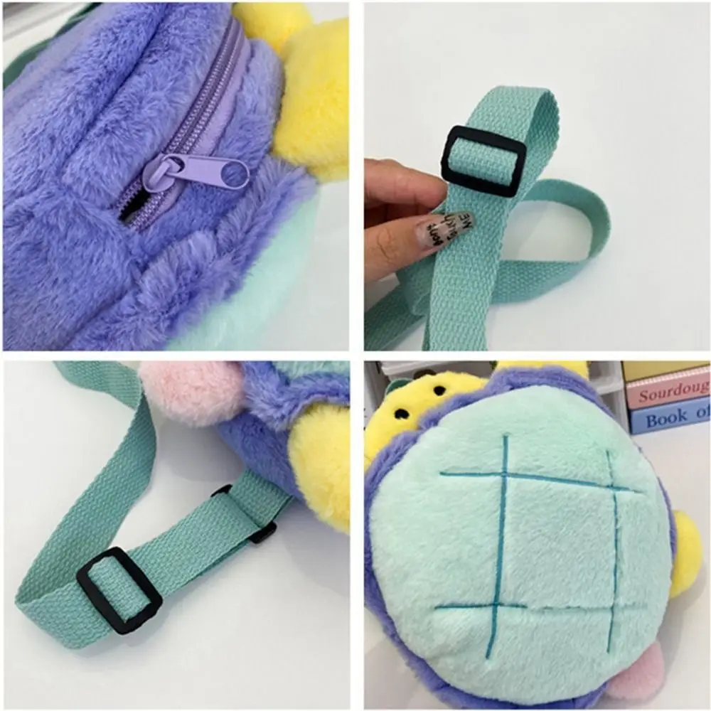 Portable Marine Plush Doll Backpack Animals Sea Turtle Cartoon Backpack Purse Large Capacity Students School Bag Girls