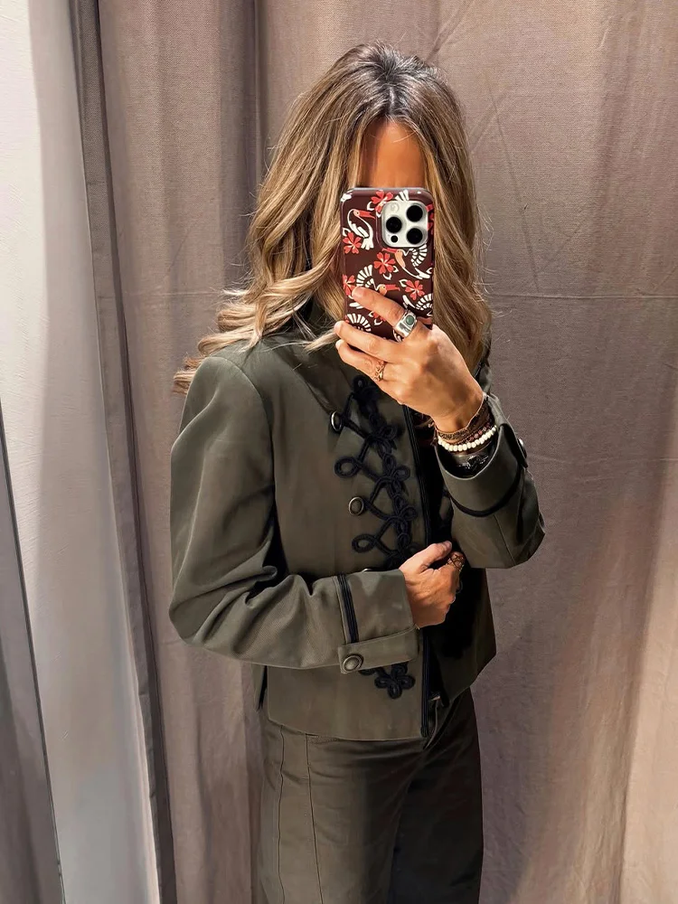 

HH Women Spring New Fashion Casual Belt Padded Rope Knot Buckle Blazer Coat Female Casual Commuting Versatile Streetwear Jacket