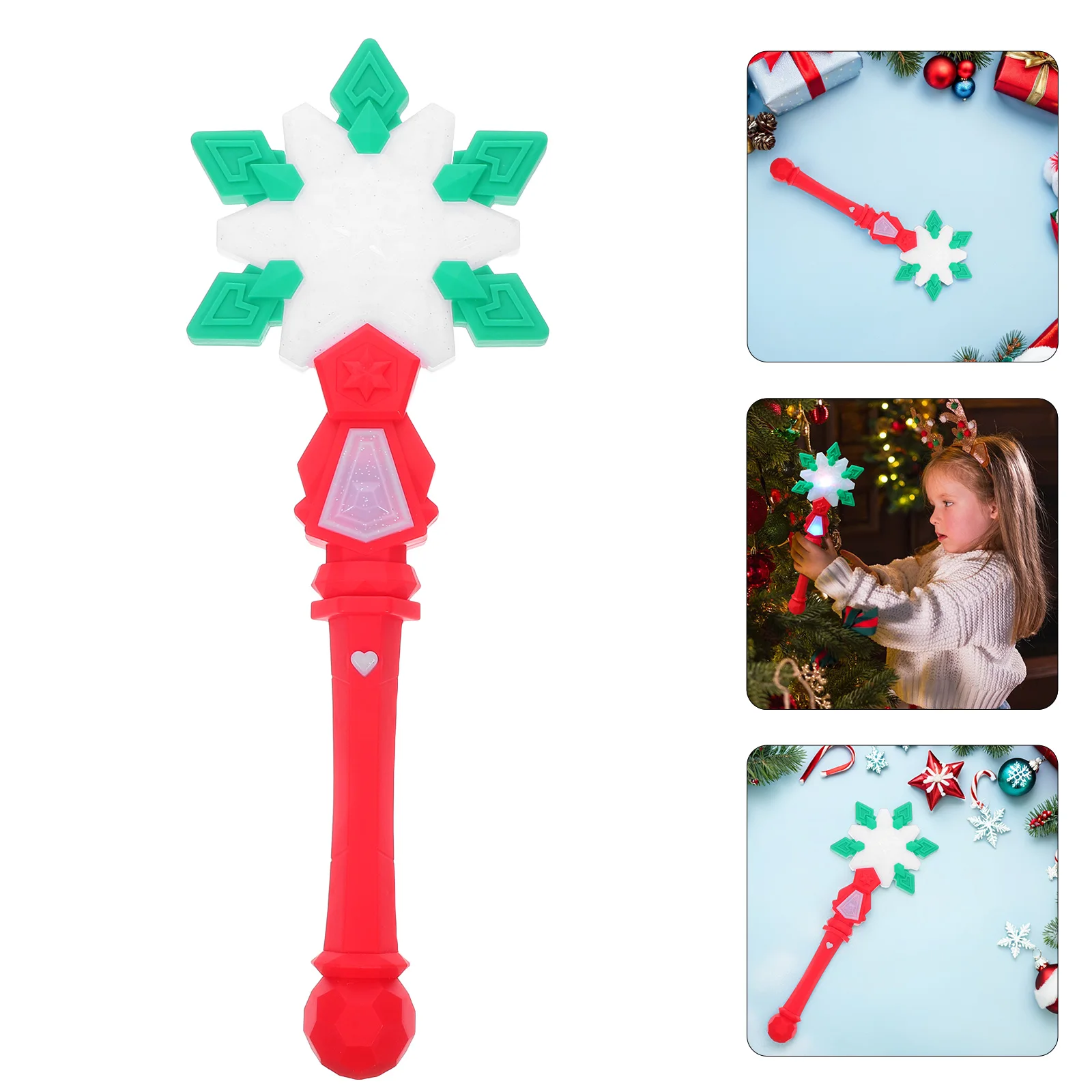 

Christmas Glitter Stick s Light up Wand Costume Accessories Gift Plastic Birthday Snowflake