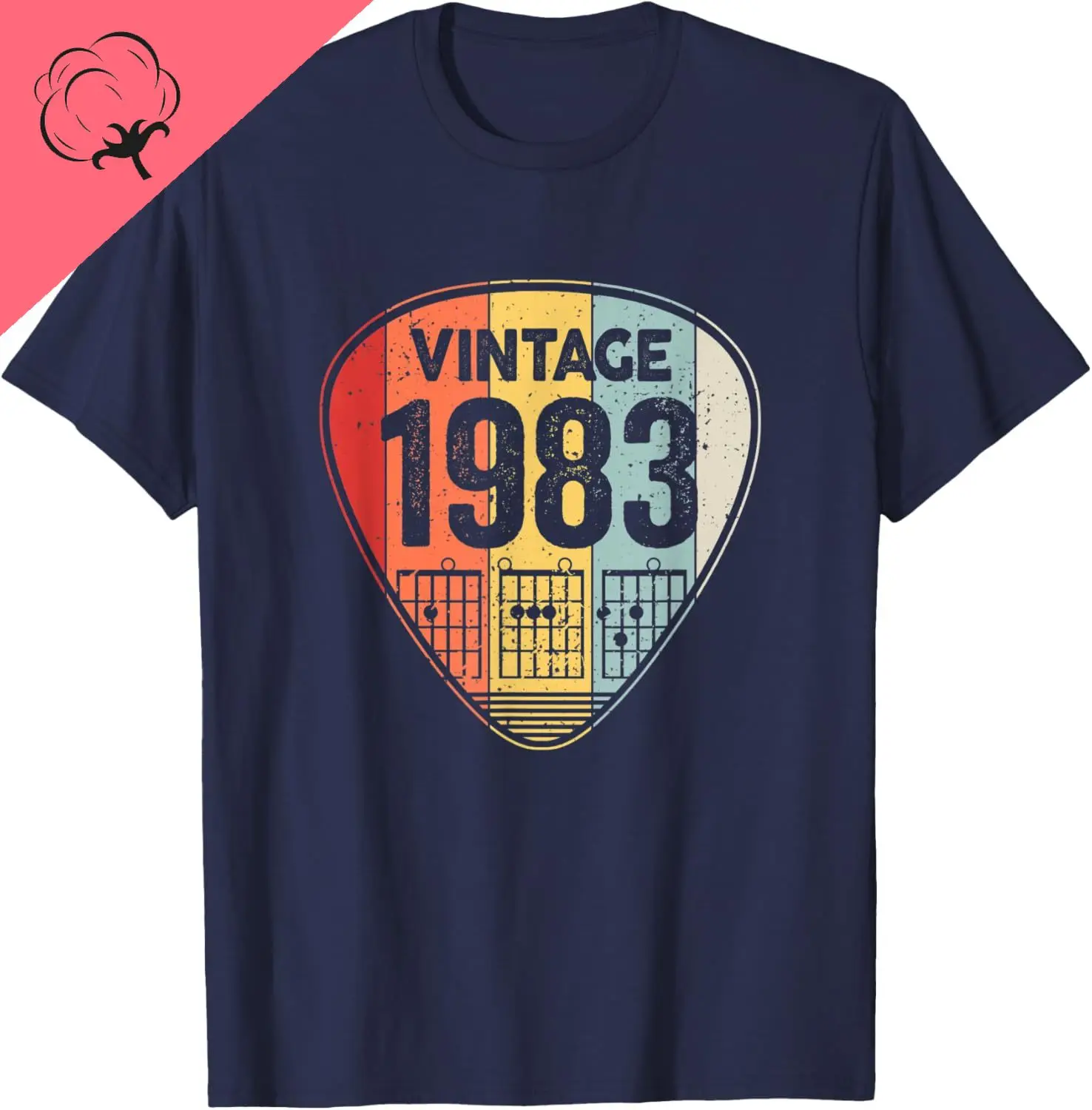 Vintage Guitar Pick Apparel for Musician Born in 1983 T-Shirtb + LIMITED EDITION 1983 Cotton T-Shirt Ropa Hombre