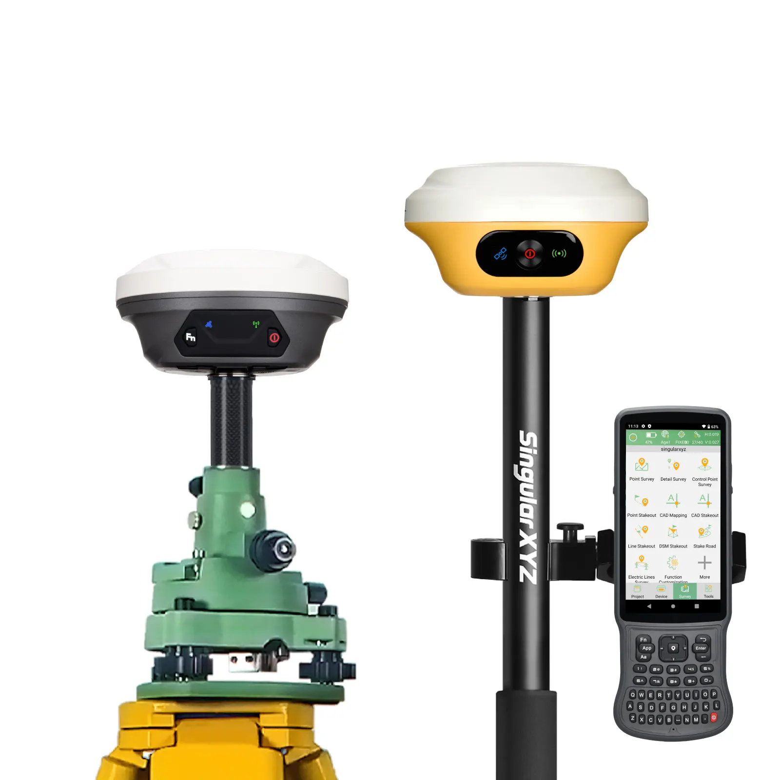 Factory Wholesale SingularXYZ Laser GNSS Receiver Base Station L1 RTK Rover Kit High Precision Land Survey Base And Rover Set