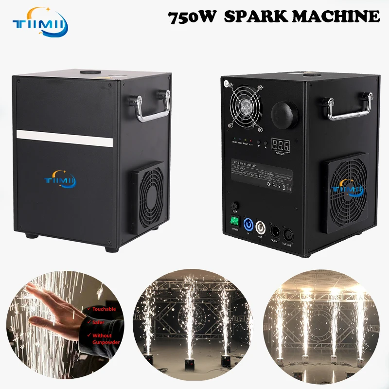 

2Pcs 750w Cold Firework Machine Stage Effect Dmx Jet Flame Thrower Flame Projector for Outdoor Indoor Stage TI Powder Machine