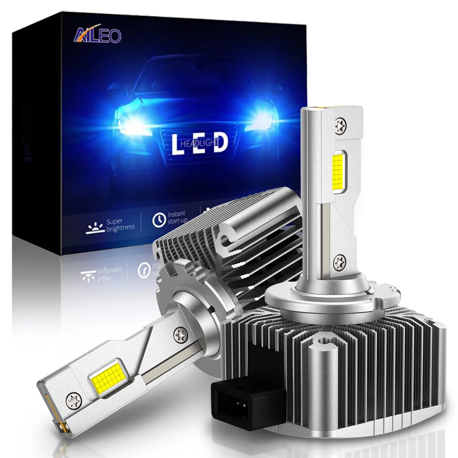 

AILEO LED D1S 40000LM 100W Lights D2S D4S D5S D3S D1R D2R D3R D4R HID For Car Replacement Xenon Lamp Bulb Turbo High Power 6500K