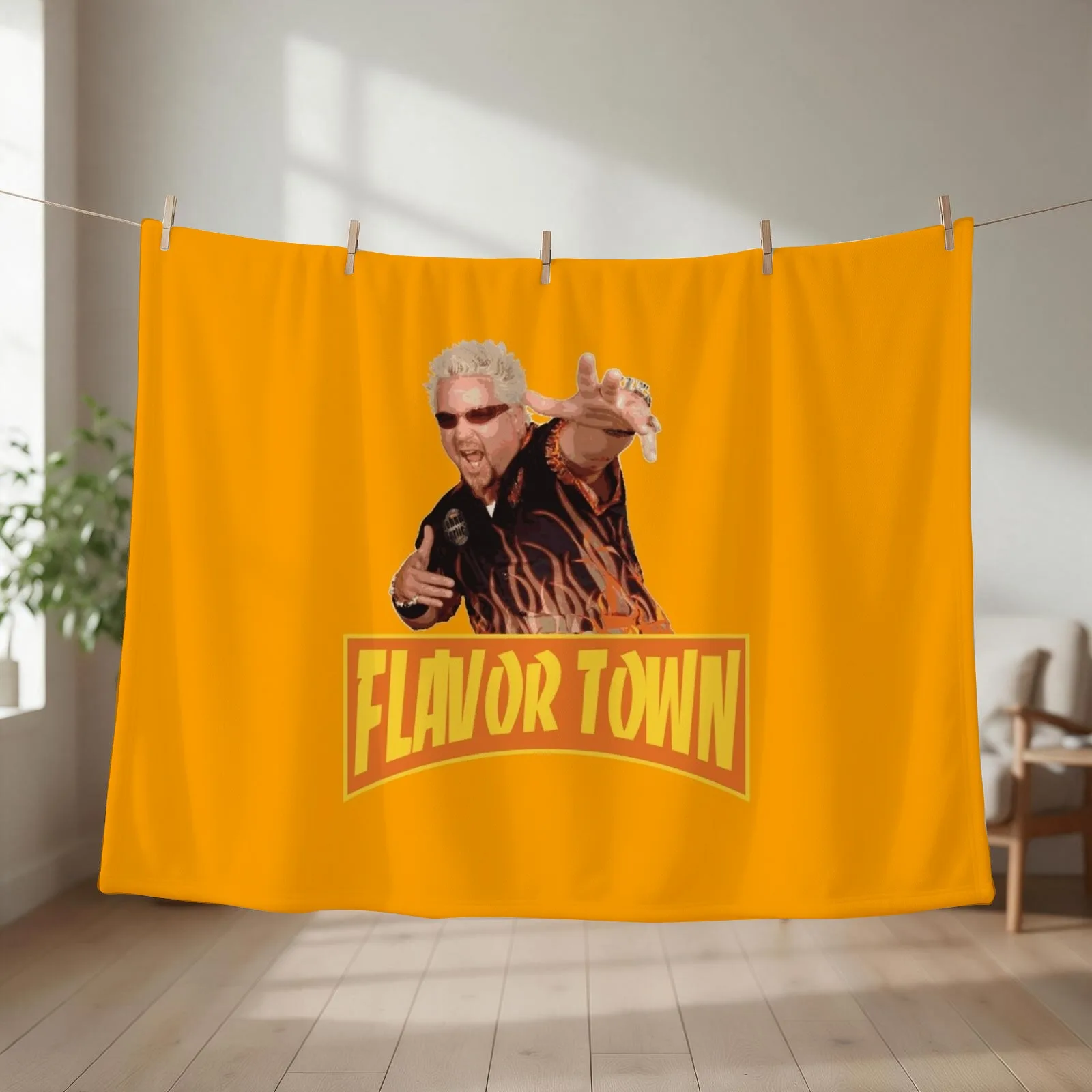 FLAVOR TOWN USA - GUY FlERl Throw Blanket couch cozy soft plush fuzzy picnic outdoor blanket