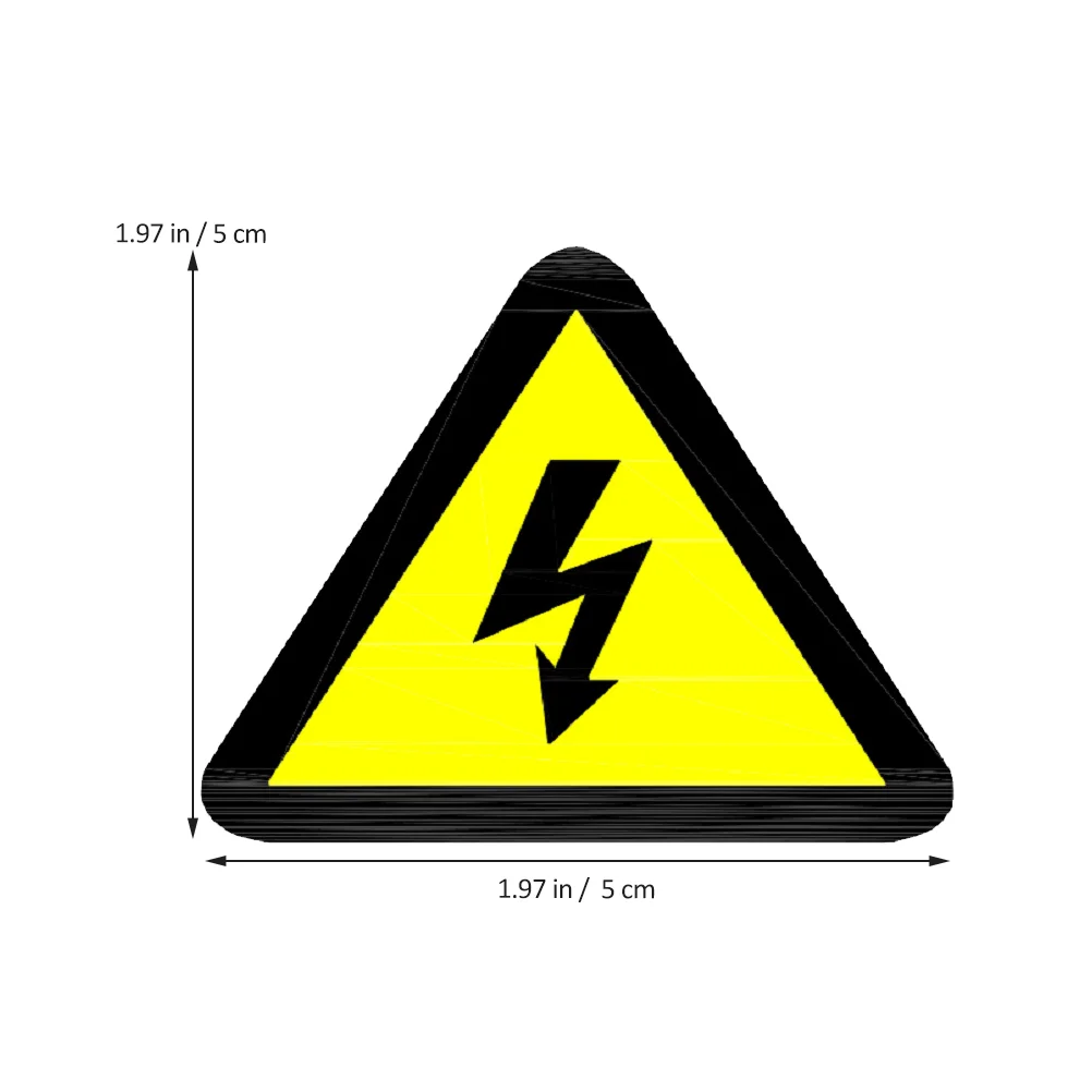 20pcs Yellow Triangle Electric Shocks Warning Stickers 50x50mm High Voltage Caution Safety Labels Premium Adhesive