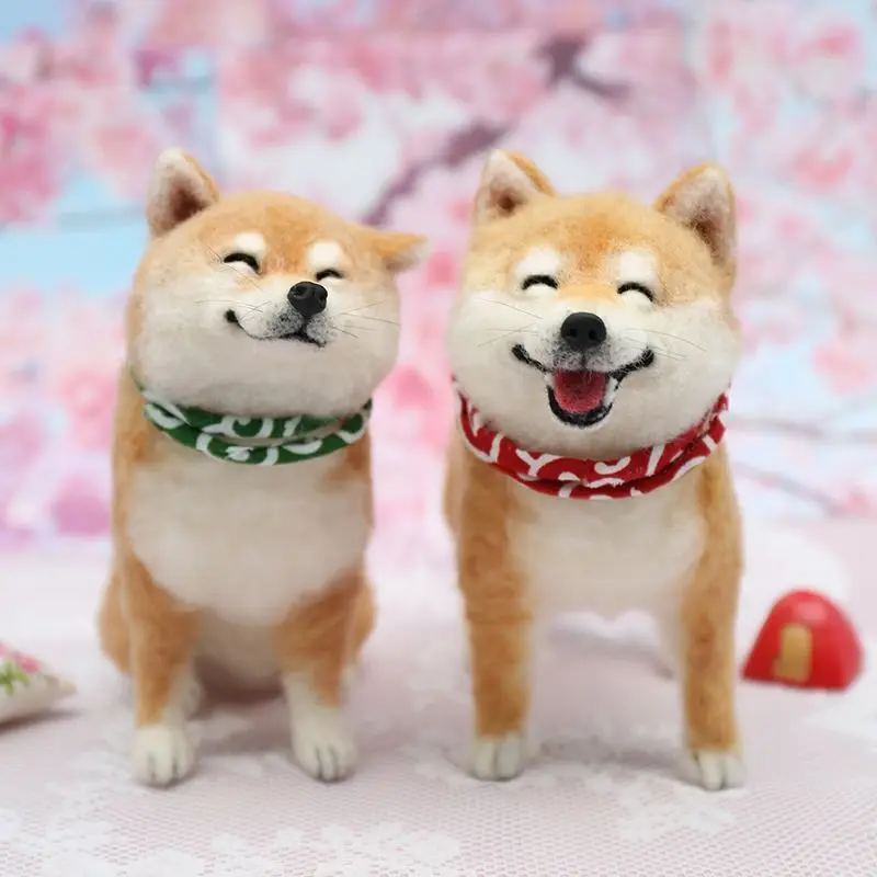 Dog Wool Felt Diy Doll Pendant Keychain Doll Doll Gift Accessories Material Pack Kawaii Handmade Craft Stitch Wool Felt Gift