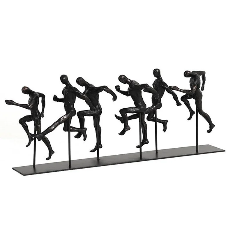 

Creative running figures, sports sculptures, track and field combination ornaments, modern abstract model room, tabletop, home d