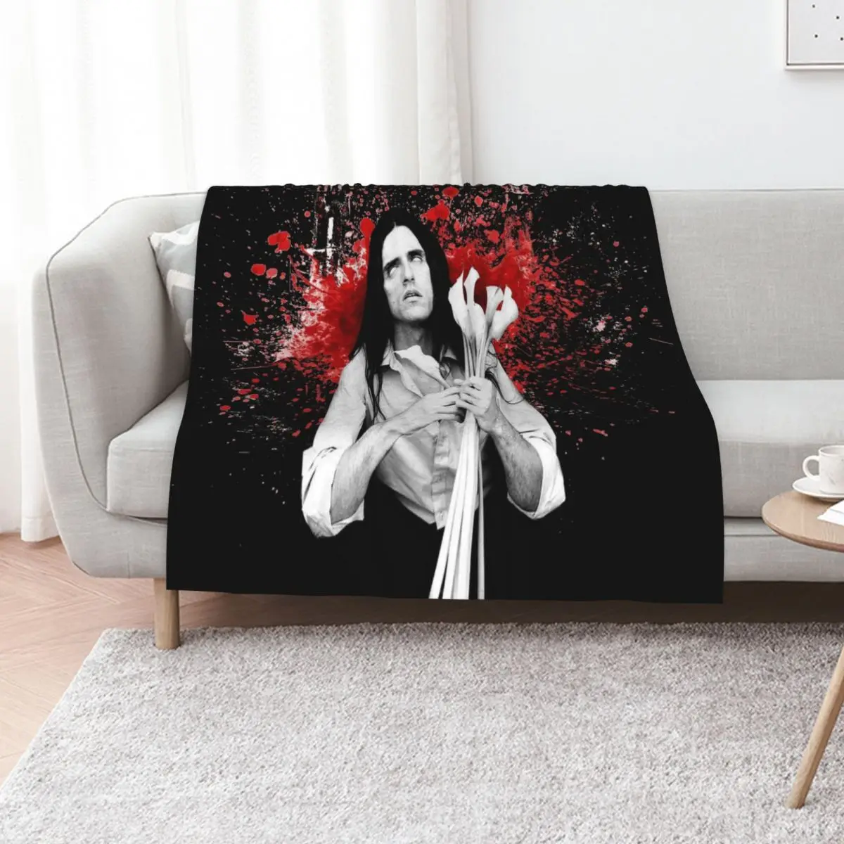 

PETER STEELE BLOOD Throw Blanket Luxury Decoratives Decorative Throw Designers Blankets