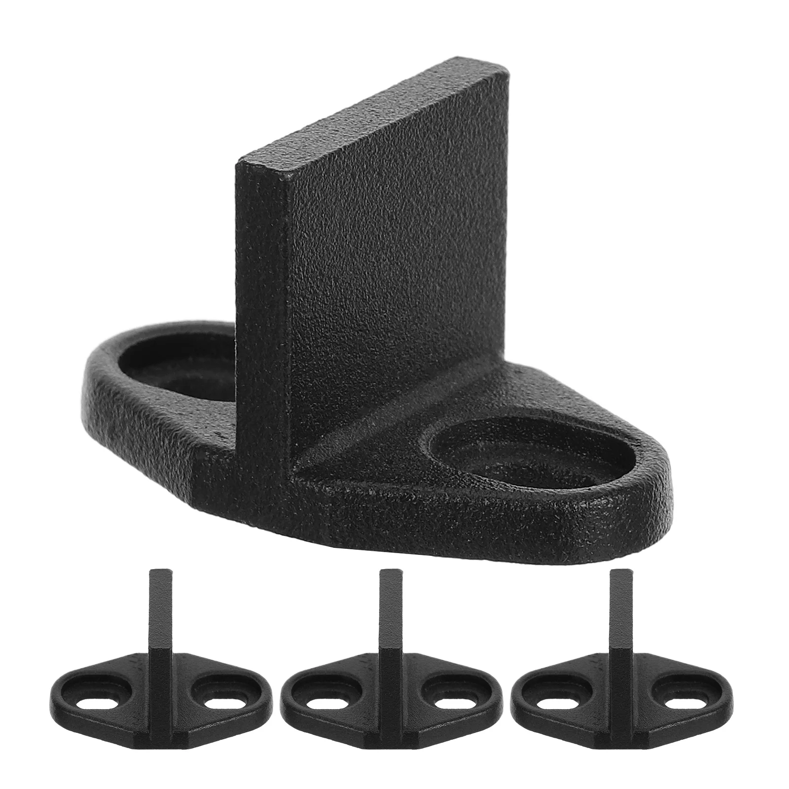 

4 pcs Sliding Barn Stopper Black Guides Kit Floor Hardware Bottom Track Rail Guide Sliding Door Hardware Barn Door Rails