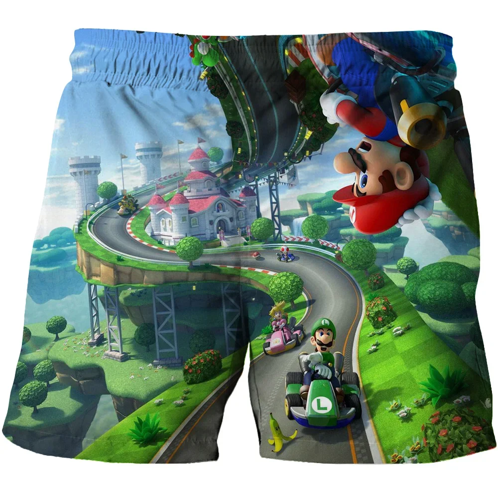 New Super Marios Beach Shorts Cartoon Animation Marios 3d Print Boys Casual Board Shorts Children\'s Sports Pants Swimming Pants