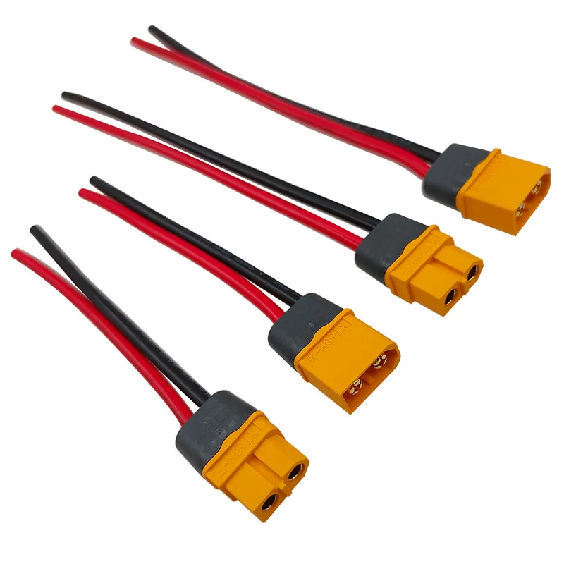 10PCS XT60H-M high current connector Male and Female plugs Charging connection cable Lithium battery XT60H-F cable length10/15cm