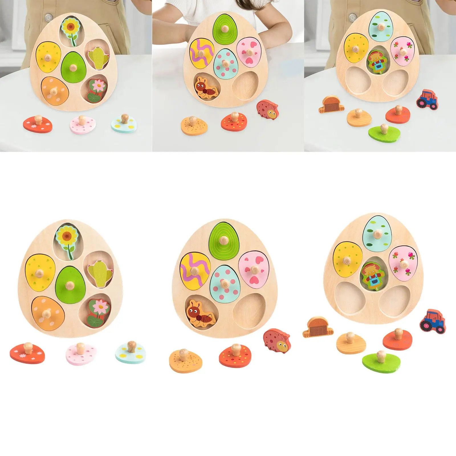 

Wood Puzzles for Kids Educational Toy for Aged 3-6 Years Unique Learning Activities