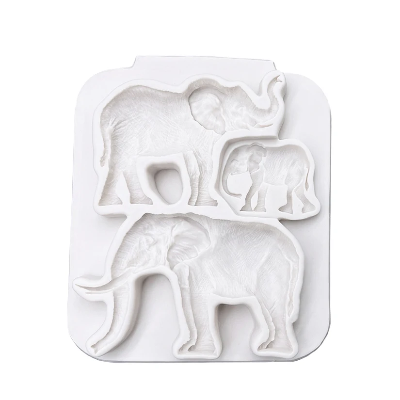 3D Dschungeltiere Giraffe/Löwe/Elefant Silikonform Fondant Schokoladenform Kuchendekorationswerkzeuge DIY Tonmodell Backzubehör – Detail 3