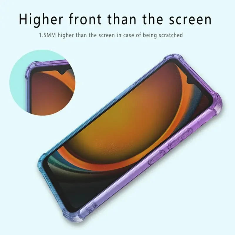 Gradient Silicone TPU Case for Samsung Galaxy Xcover 7 6 Pro Protective Cover Shockproof Transparent Fundas Coque Capa