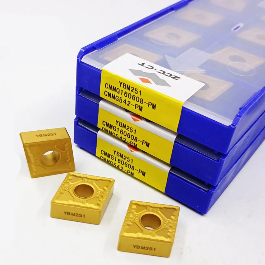 

CNMG160608-PM YBM251 CNMG160608-PM CNMG542 ZCC.CT CNC carbide inserts turning inserts For Stainless steel M10-M30 10pcs/box