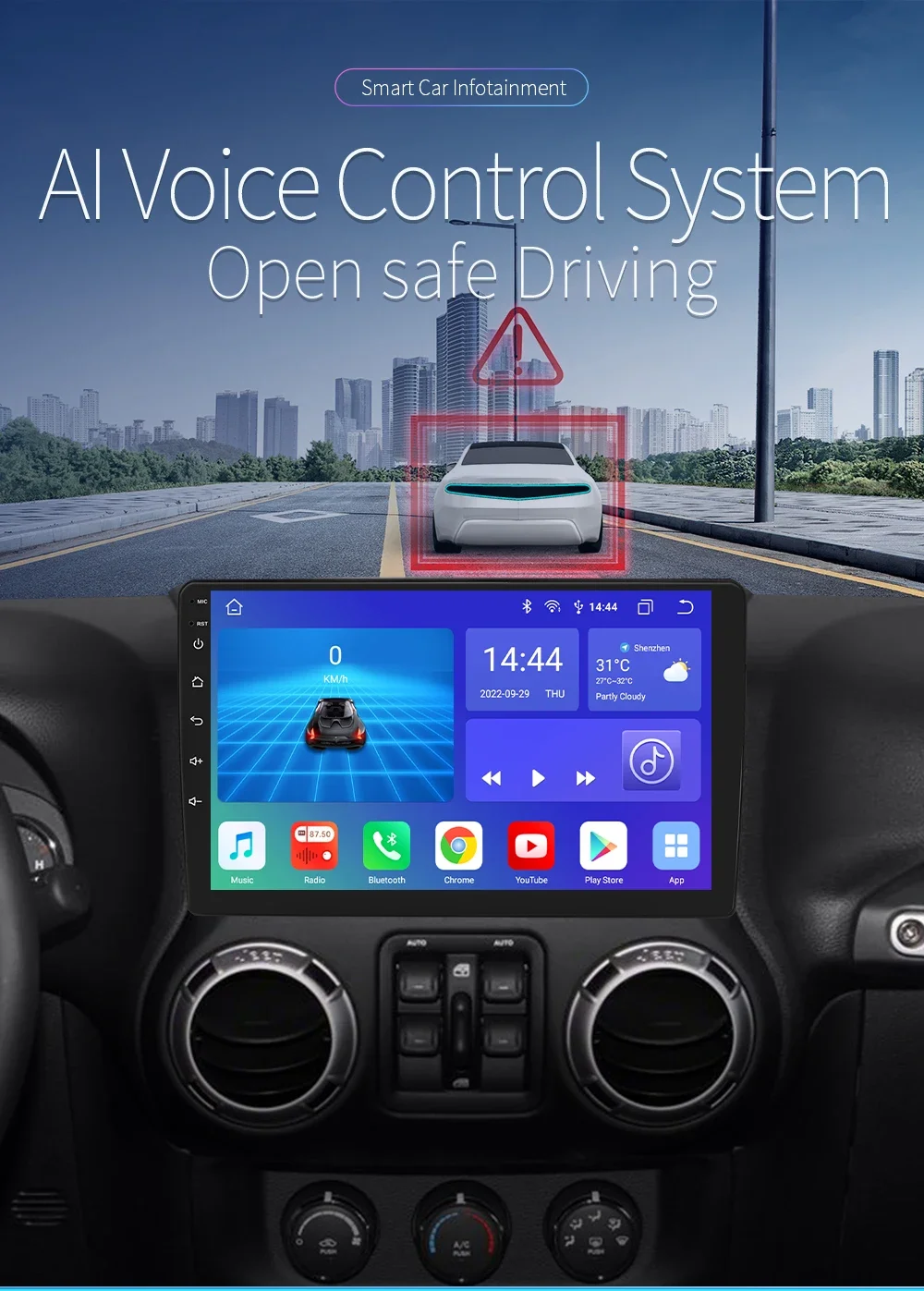 Car Radio Android for Jeep Wrangler Grand Cherokee Patriot Compass Commander Dodge RAM Android Auto CarPlay Multimedia Player
