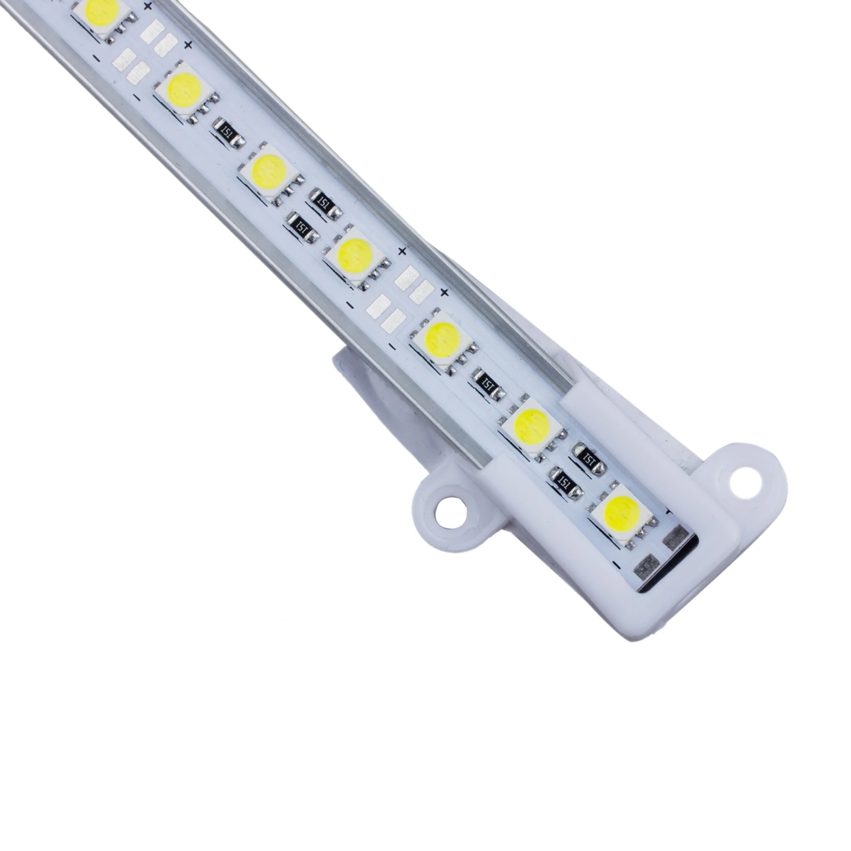 AA49 2X 5050 SMD 36 LED 주간 흰색 알루미늄 견고한 스트립 바 조명 램프 50CM