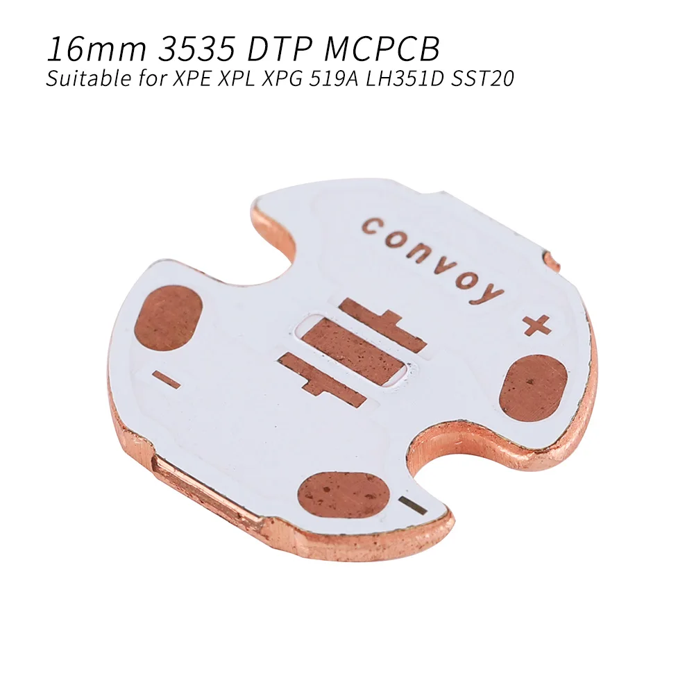 16mm*1.6mm 3535 DTP copper plate MCPCB for  XPE XPL XPG 519A LH351D SST20