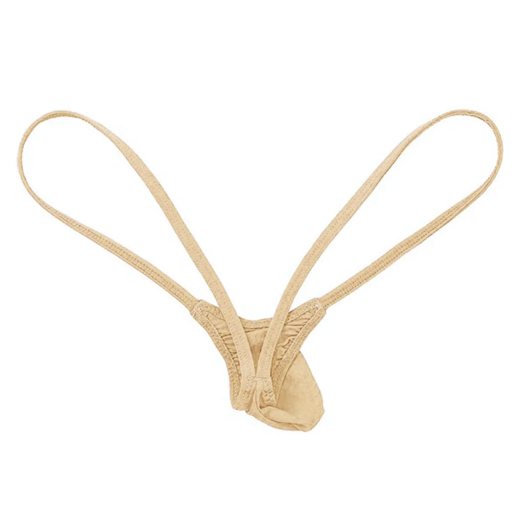 Cuecas elásticas sem costura macias de biquíni G-String para homens, cuecas gays de cintura aberta, bolsa de protuberante, cuecas sexy tanga