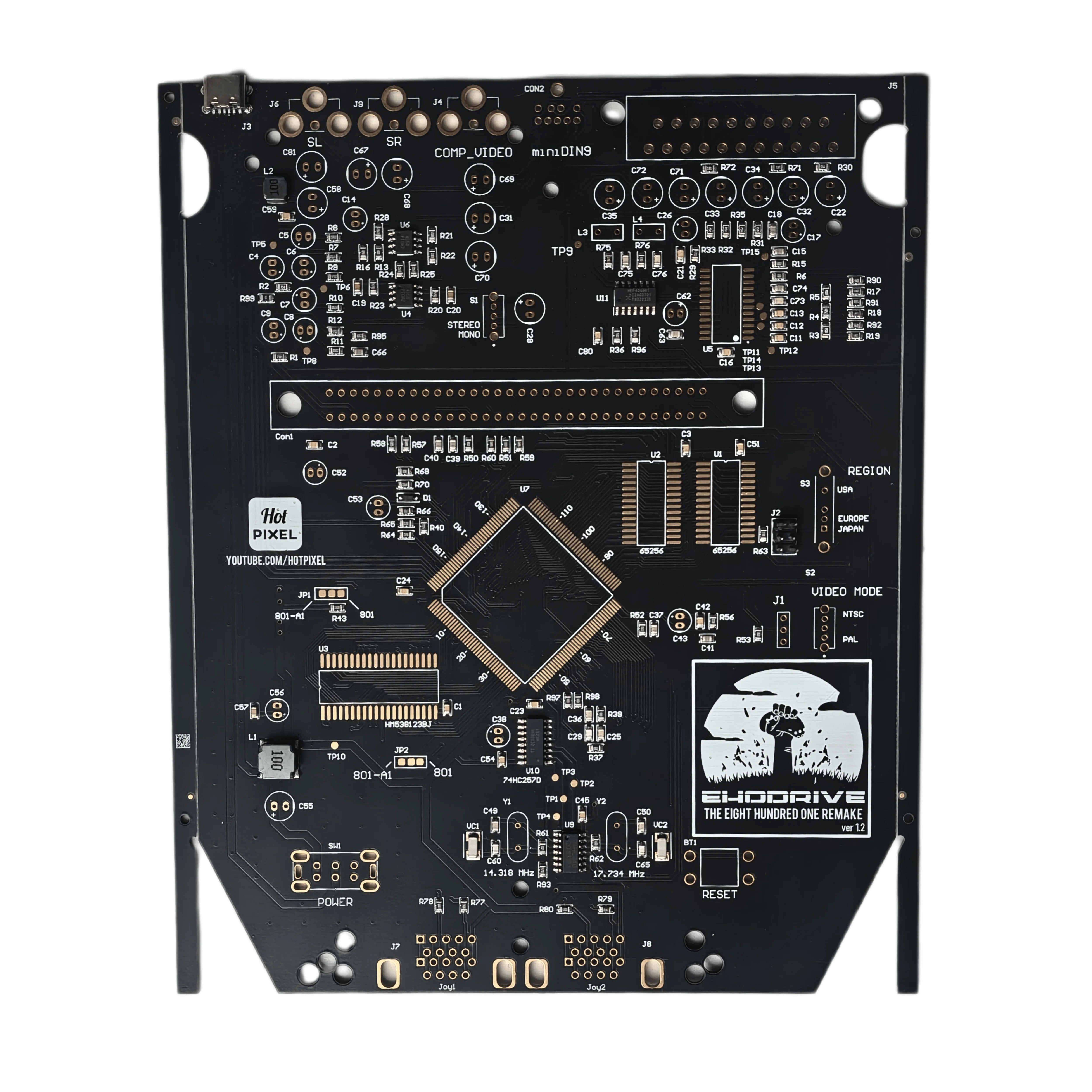 

Our Store Launch a New Product Game Board Md Game Console Remake Version The Motherboard Is Made in Immersive Gold, and the Typec Interface for Power Modification.