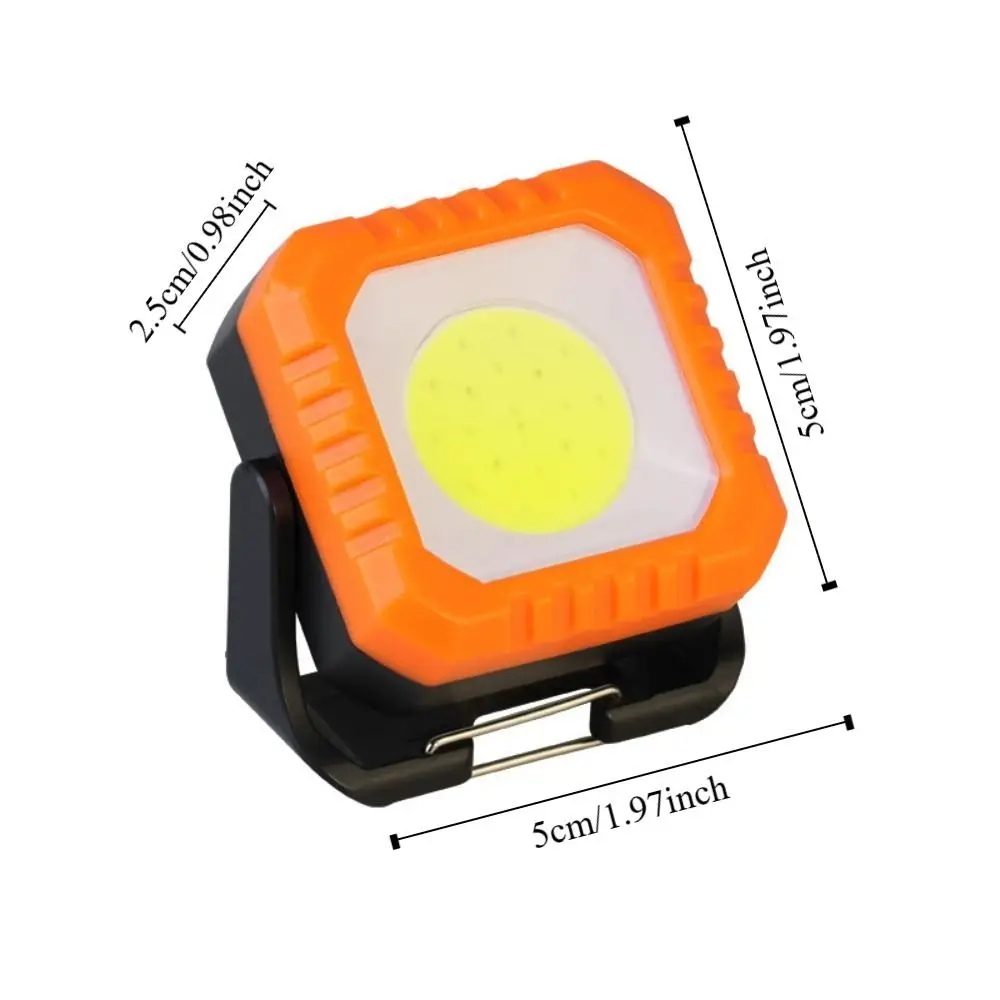 With Hook Mini Keychain Flashlight Adjustable Bracket Battery Level Display Floodlight Waterproof Super Bright Camping Lamp
