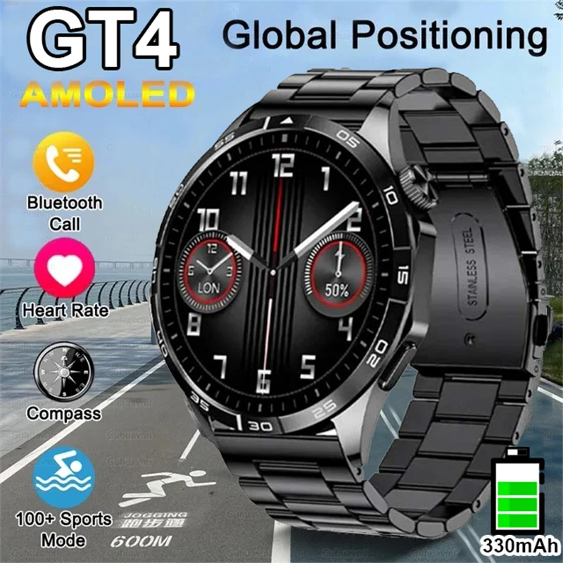 

2024 New GT4 Smartwatch for Men 1.43 "AMOLED HD screen Bluetooth Talk NFC IP68 Waterproof Watch Heart Rate Smartwatch for women