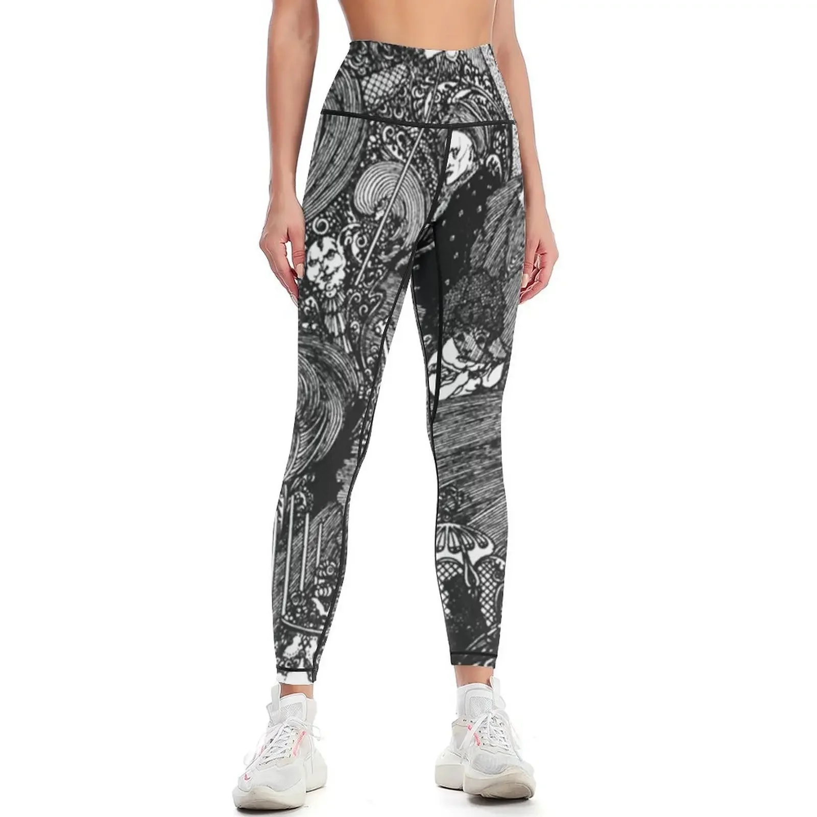 

HD The Cave ; by Aubrey Beardsley (1896) Leggings Golf wear gym womans Women sports Womens Leggings