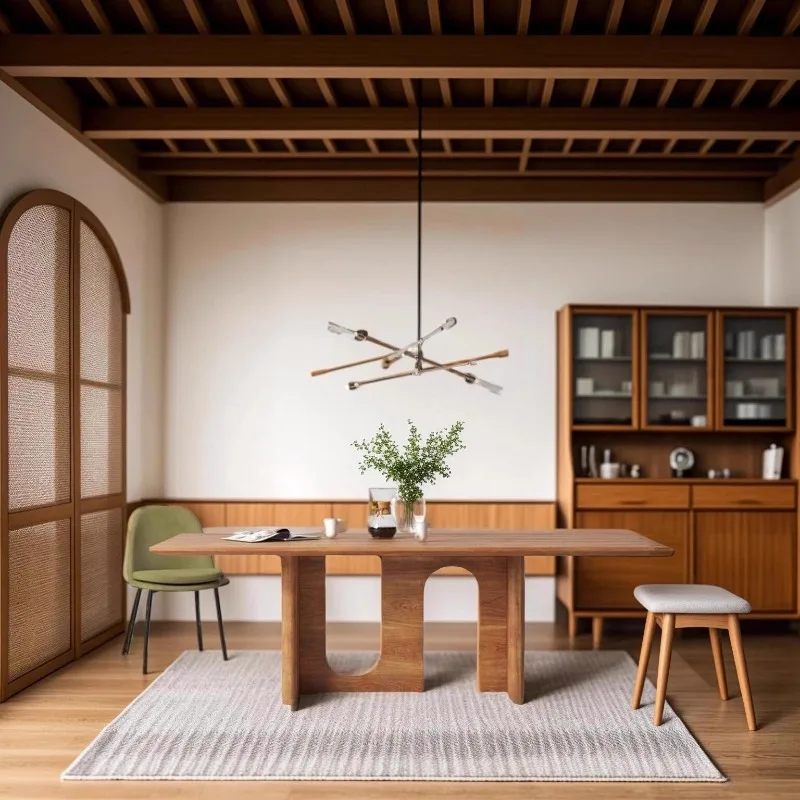 

Компьютерный стол из цельного дерева в современном стиле середины века, современный дизайнерский гостевой дом, офисный стол для отеля, кабинет, коммерческая мебель FYOD