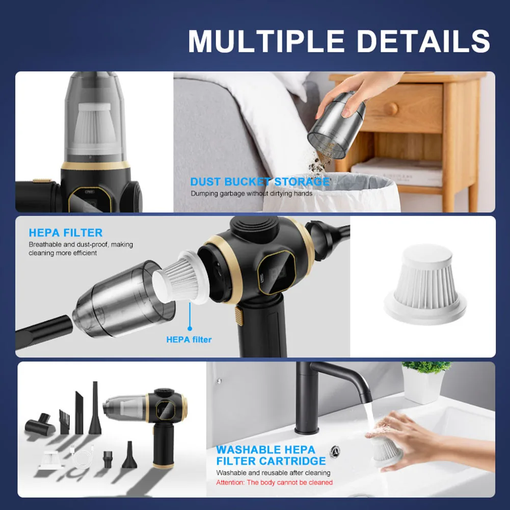 Accessory Vacuum Multifunctional Cleaner Cleaning Machine Lightweight for Design Thorough Cleaning Dual Power Suction