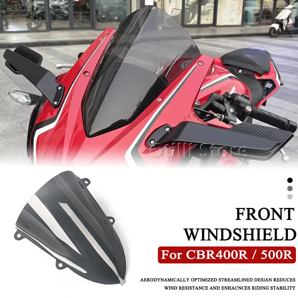 

CBR400R Motorcycle Accessorie Acrylic Front Windshield Windscreen Wind Deflectors Covers Kit FOR HONDA CBR400R CBR500R 2019-2025