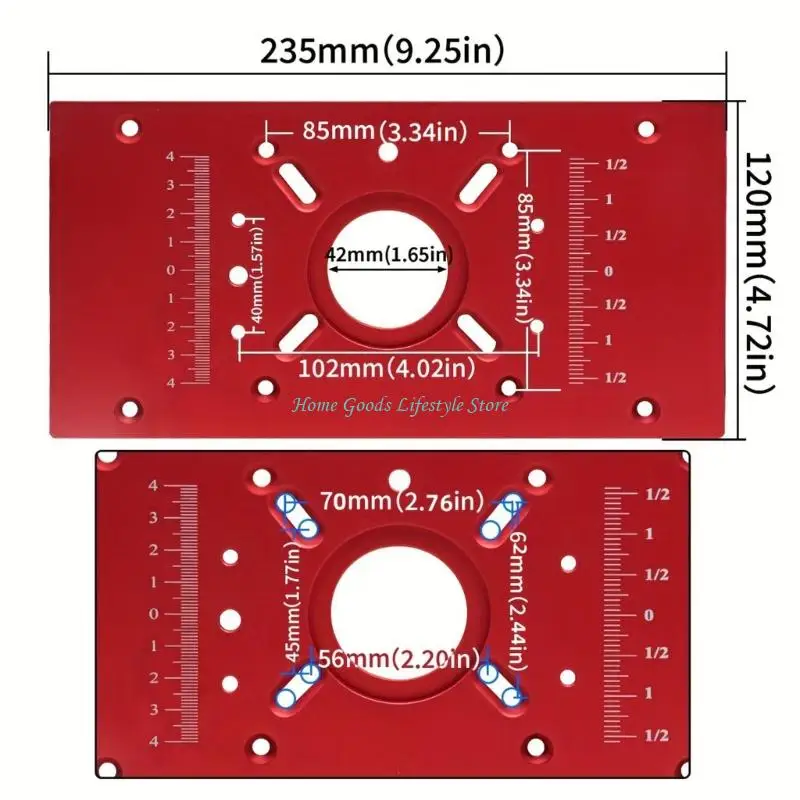 E74E لوحة رفع النجارة القوية المصنوعة من ألومنيوم درجة الطائرات بمدى تعديل 500 مم لاستخدام ورشة العمل #6