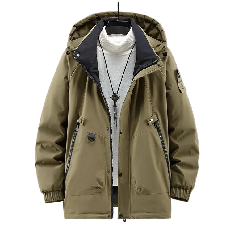 

Men's Winter Plus Size 11XL Down Jacket New Trendy Chubby Warm Hooded Casual Thick Winter Jacket 10XL 190KG