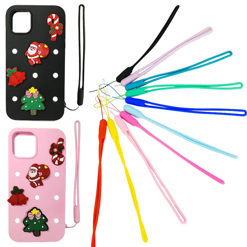 بالنسبة لحالة الهاتف المثقبة على iPhone ، تأتي مع حزام معصم السيليكون المجاني المتوافق مع نماذج مختلفة لحالة الهاتف المحمول iPhone