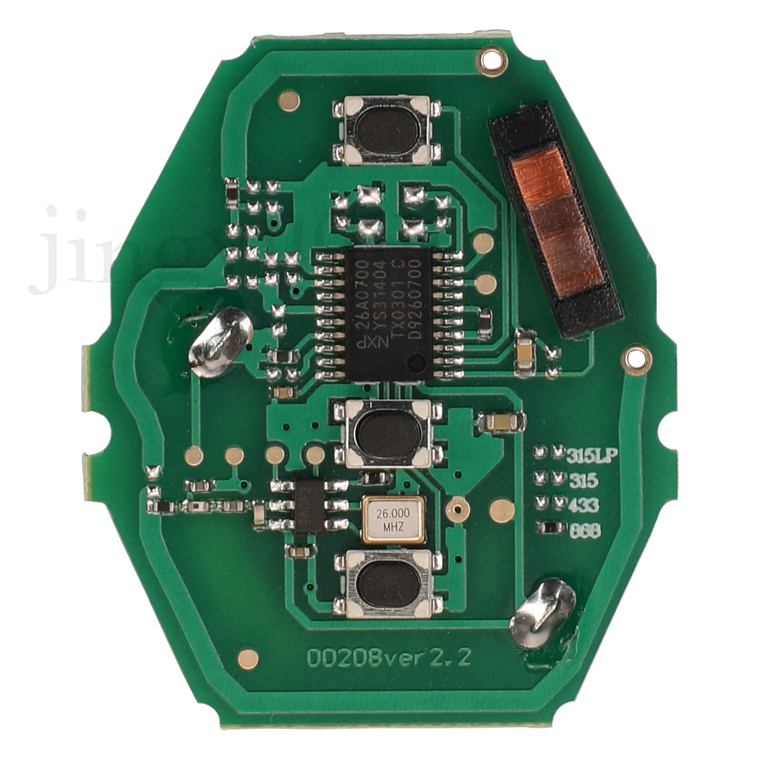 jingyuqin CAS2 Sytem Remote Smart Car Key Circuit Board For BMW E38 E39 E46 X3 X5 Z3 Z4 1/3/5/7 Series 3Buttons 868Mhz PCF7953