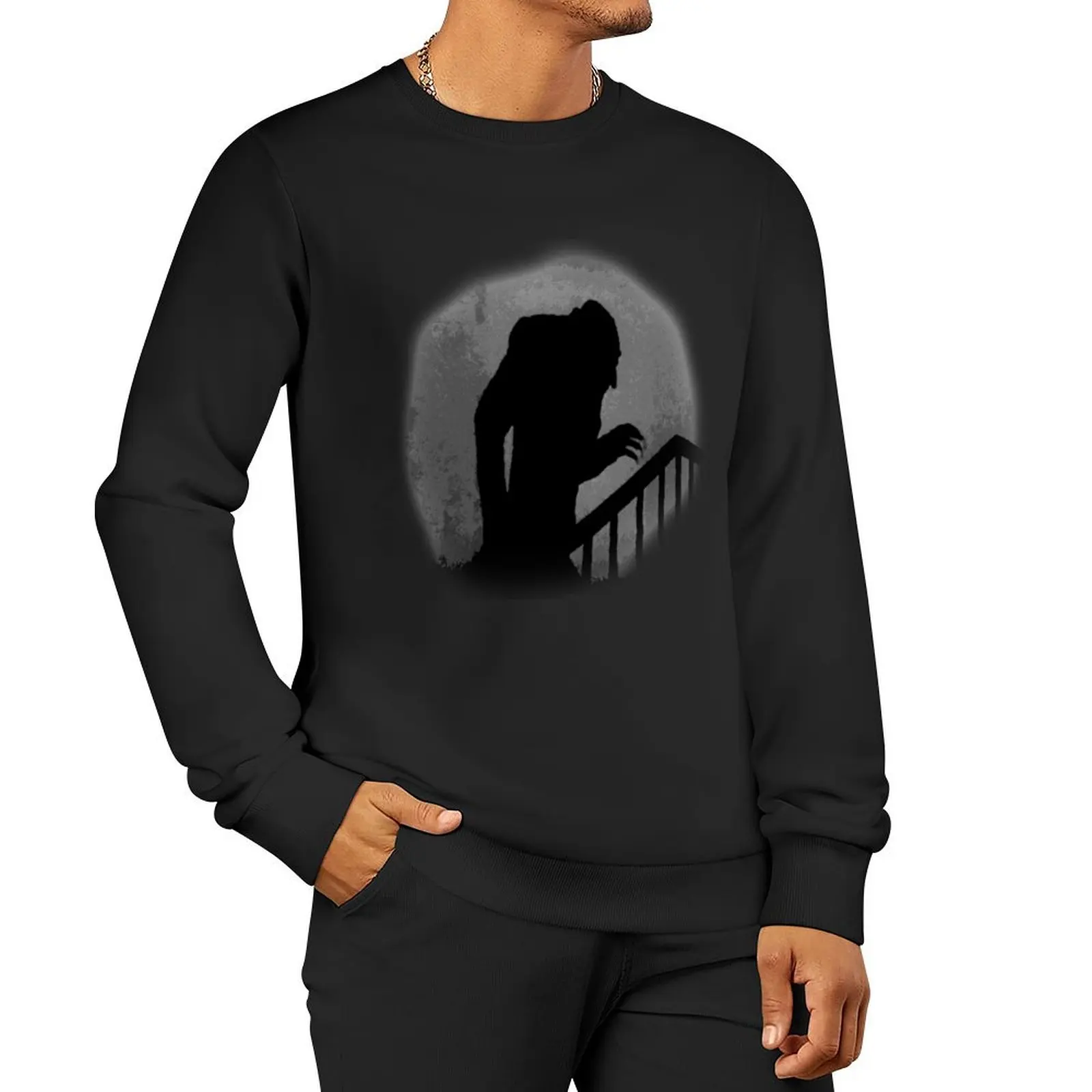 Nosferatu Silhouette Sweatshirt male clothes oversize sweatshirt