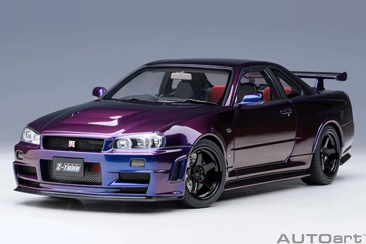 AUTOart 1/18 NISMO R34 GT-R Z-TUNE 5, модели, цвета, литая под давлением модель автомобиля из сплава, Коллекционная модель, готовый продукт